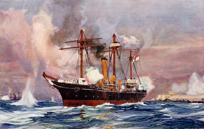 よくやったコンドル。アレクサンドリアの砲撃、1882 作： Charles Edward Dixon
