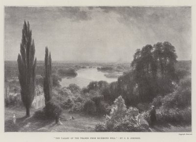 リッチモンドヒルからのテムズ川の谷 作： Charles Edward Johnson