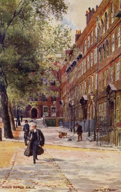 キングスベンチウォーク、ロンドン 作： Charles Edwin Flower
