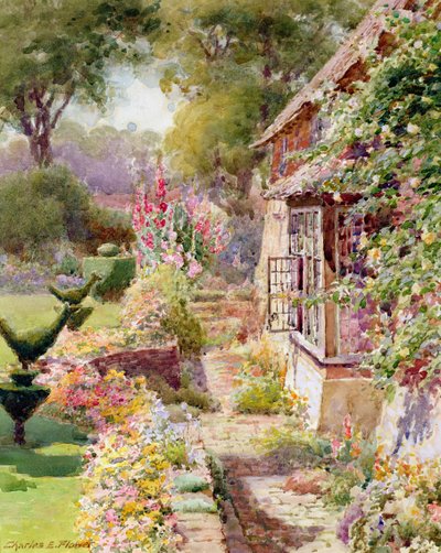キングスマナーガーデンアットイーストヘンドレッド、オクソン 作： Charles Edwin Flower