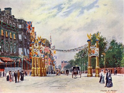 1902年6月のピカデリー 作： Charles Edwin Flower