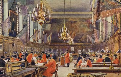 ホール、チェルシー王立病院 作： Charles Edwin Flower