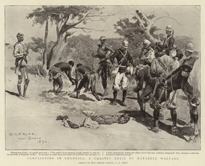 マダベレ戦争の恐ろしい遺物であるローデシアでのキャンペーン 作： Charles Edwin Fripp