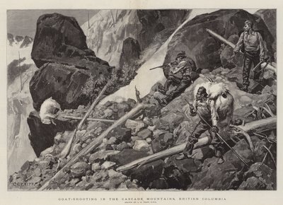ブリティッシュコロンビア州、カスケード山脈での山羊撮影 作： Charles Edwin Fripp