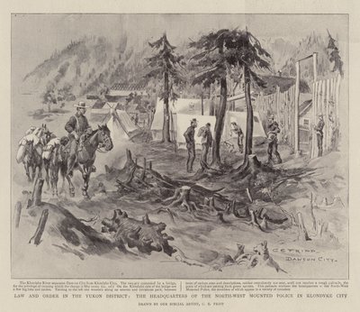 クロンダイク市北西部警察の本部であるユーコン地区の法と秩序 作： Charles Edwin Fripp