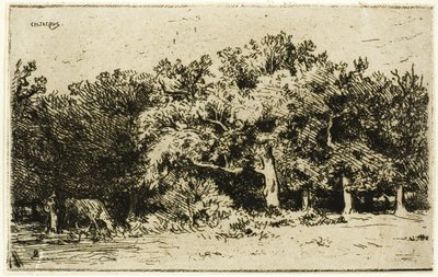 フォンテーヌブローの森の一部 作： Charles Emile Jacque