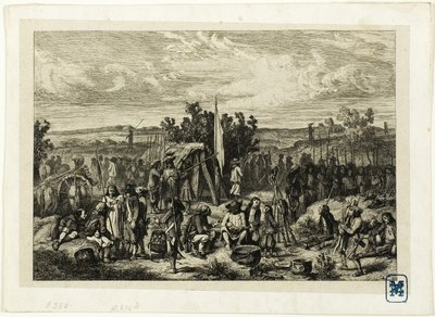 王党派の野営地 作： Charles Emile Jacque