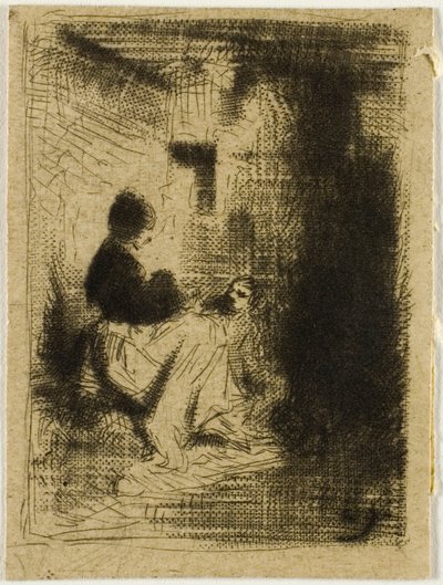 女性と彼女の子供 作： Charles Emile Jacque