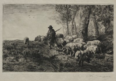 豚の群れ 作： Charles Emile Jacque