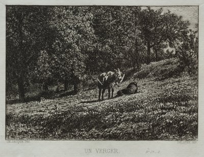 果樹園 作： Charles Emile Jacque
