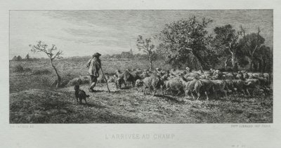 フィールドに到着。 作： Charles Emile Jacque