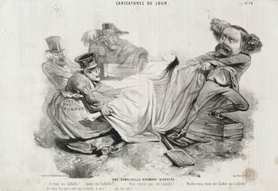 今日の風刺画：いいえ。 78、Demisellevivementdiisputée。 作： Charles Emile Jacque
