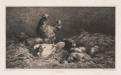 チキンポーツ、1867年。 作： Charles Emile Jacque