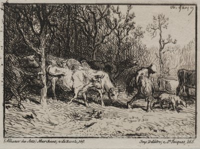 臆病者 作： Charles Emile Jacque