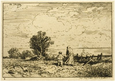 草原を渡る 作： Charles Emile Jacque