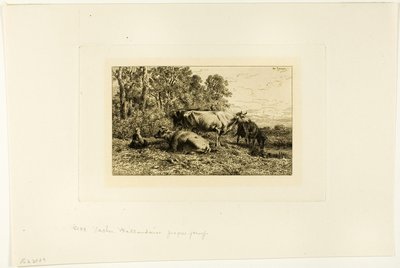 オランダの牛 作： Charles Emile Jacque