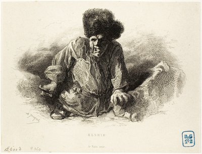 黒い矮星のエルシー 作： Charles Emile Jacque