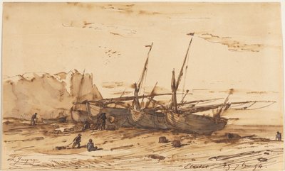 エトルタ 作： Charles Emile Jacque