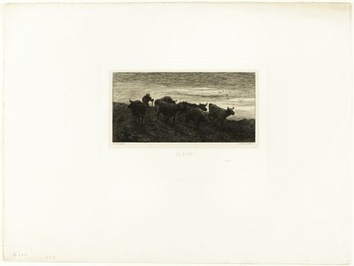 夜 作： Charles Emile Jacque