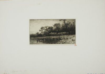 夜の風景 作： Charles Emile Jacque