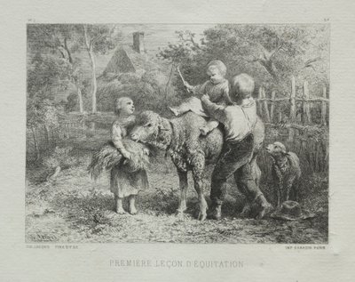 初めての乗馬レッスン 作： Charles Emile Jacque