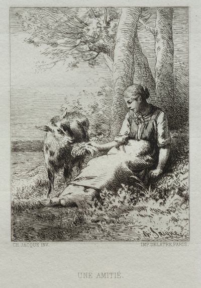 友情 作： Charles Emile Jacque
