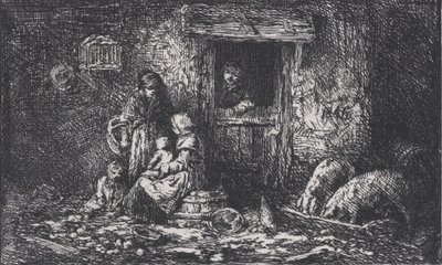 農場への門、カリフォルニア州。 1850年。 作： Charles Emile Jacque