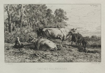 オランダ牛 作： Charles Emile Jacque