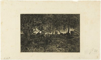 森の中 作： Charles Emile Jacque
