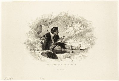 バーリーのジョン・バルフォア - ザ・ピューリタンズ 作： Charles Emile Jacque