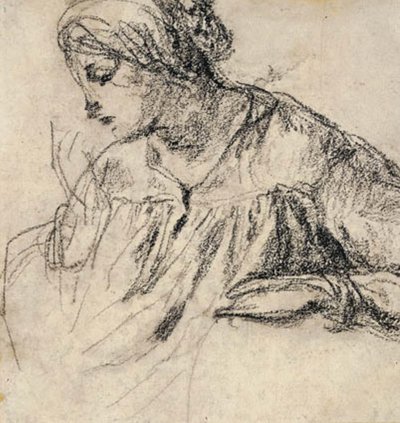プロフィールに顔を持つ女性 作： Charles Emile Jacque