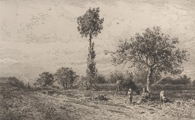 風景、1864年。 作： Charles Emile Jacque