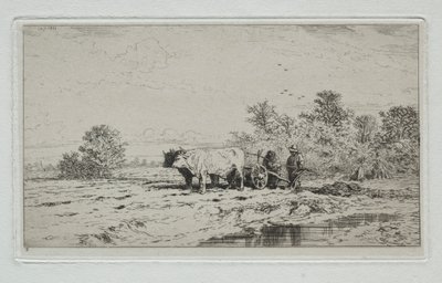 風景、労働者、1845。 作： Charles Emile Jacque