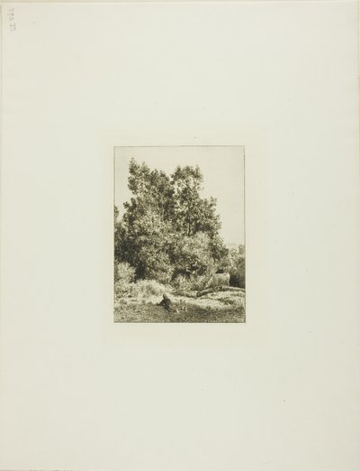 牛飼いのいる風景 作： Charles Emile Jacque