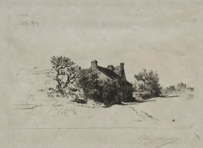 レプチメゾンケルカッシエ、1875年。 作： Charles Emile Jacque