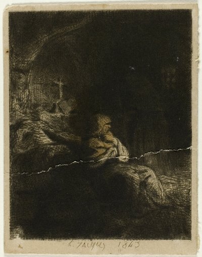僧侶の祈り 作： Charles Emile Jacque