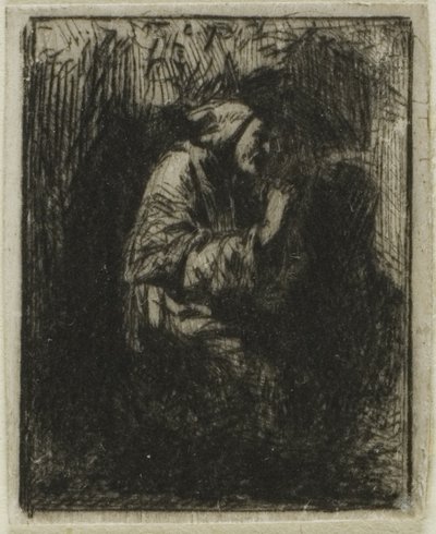 僧侶の祈り 作： Charles Emile Jacque