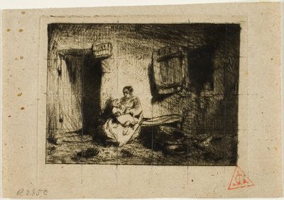 ナースメイド 作： Charles Emile Jacque