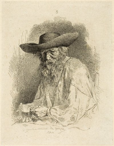 汚れたブリキの老人 作： Charles Emile Jacque