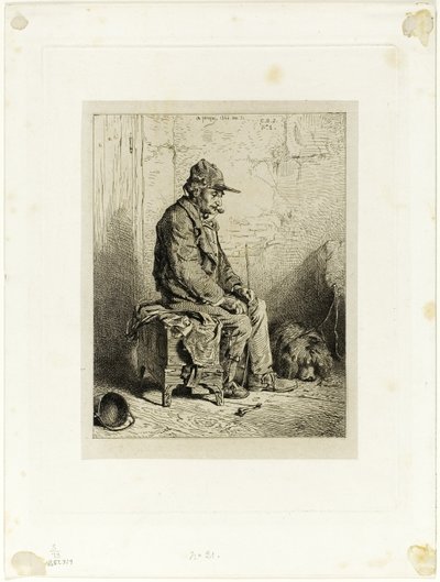 オルガングラインダー 作： Charles Emile Jacque