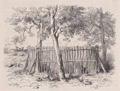 スクールパーク、マガシンピトレスク、カリフォルニア州。 1852年。 作： Charles Emile Jacque