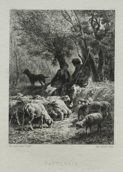 パストラル 作： Charles Emile Jacque