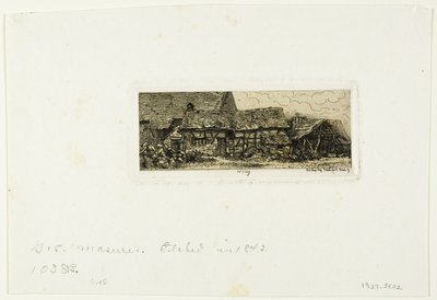 Cricey の農民住居 作： Charles Emile Jacque