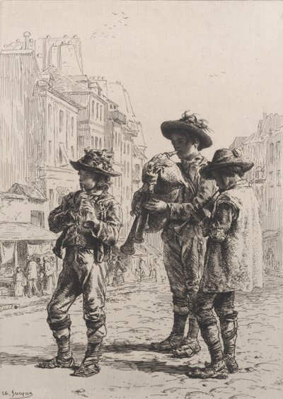 ピッフェラリス、1864年。 作： Charles Emile Jacque