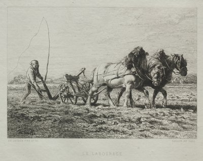 耕す 作： Charles Emile Jacque