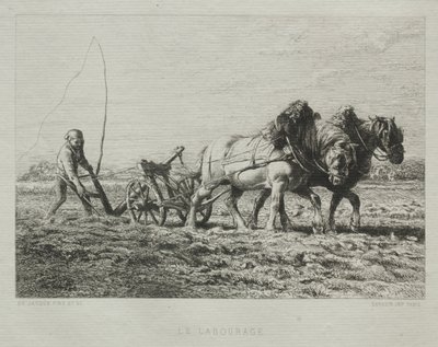 耕作。 作： Charles Emile Jacque
