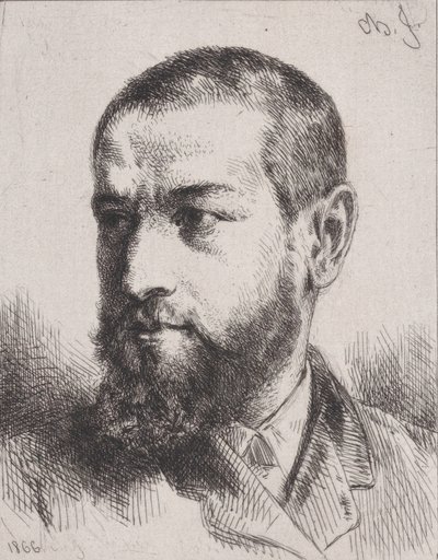 J.J. ギフリーの肖像、1866 年。 作： Charles Emile Jacque