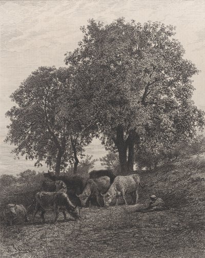 休息、1864年。 作： Charles Emile Jacque