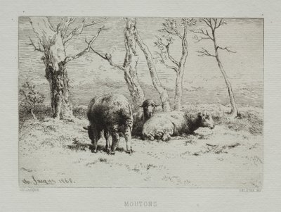 羊 作： Charles Emile Jacque