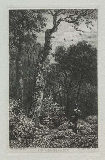 ウッドコックを撃つ 作： Charles Emile Jacque